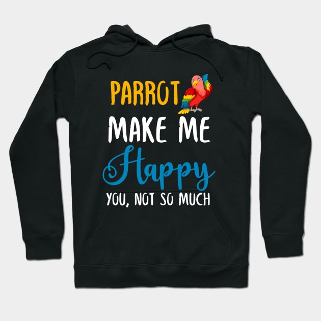 Parrot Make Me Happy You, Not So Much Hoodie by silvercoin